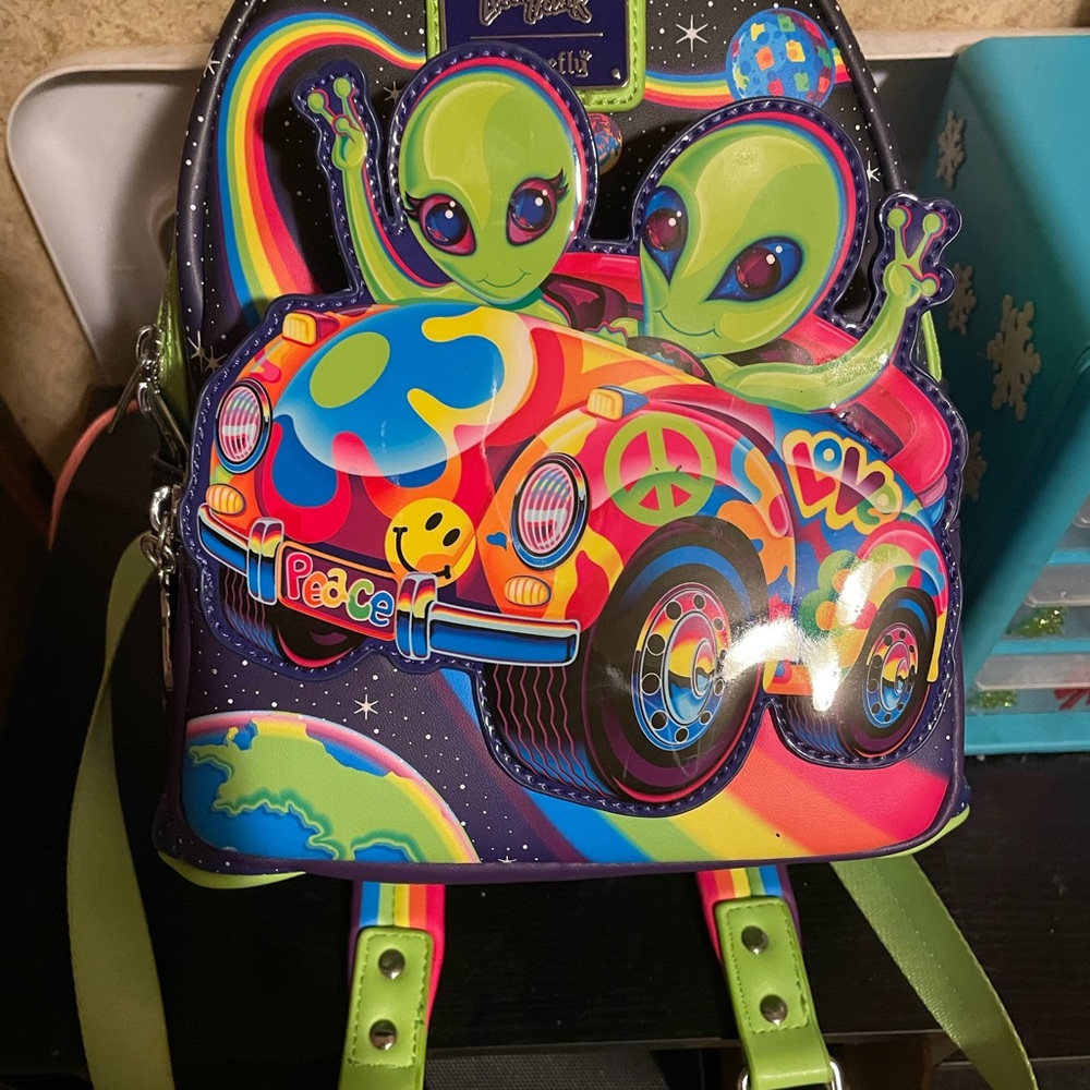 Loungefly Lisa Frank Zoomer and zorbit purse Backpack - Multicolor never used
